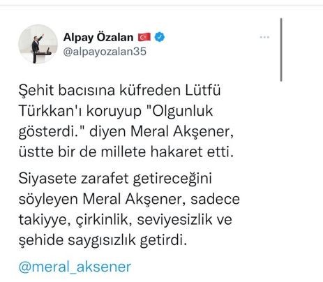 Şehit ağabeyine 'yavşak' diyen Meral Akşener’e tepkiler çığ gibi!